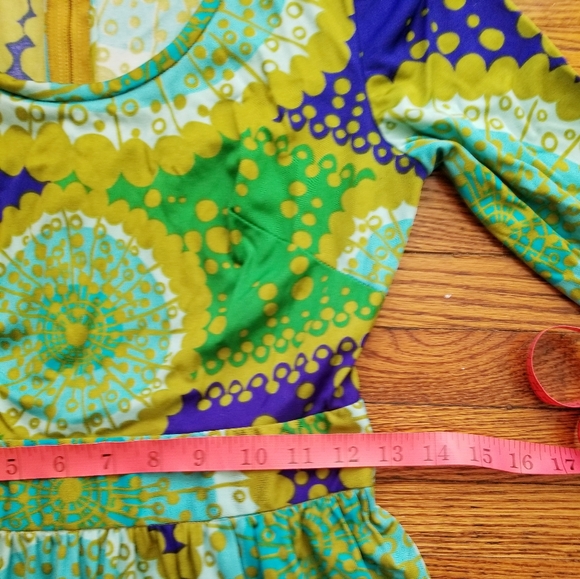 Vibrant Vintage 70s Maxi Dress - Picture 4 of 5